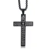 Ketten Klassiker Edelstahl Bibel Kreuz Halskette Anhänger Männer Hip Hop Schmuck Mode Gold Silber Farbpistole Schwarz Langkette