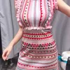 Pink Red Lurex Geometric Knitted Sleeveless Sarafan Tank Stand Collar Mini Dress Summer Elegant Sexy Bodycon D0706 210514
