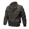 Mäns Jackor Plus Storlek Bomber Jacka Tactical Men Militär Coat Army Green High Quality Clothes 2021 Casual Pilot Cargo Flight