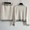 2021 летние повседневные платья свитер Скир двух штук юбка с короткими рукавами вязаная ткань роскошные дизайнерские одежды, причинно-носить вязальную одежду 2 разных дизайна-2