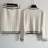 Dresses Summer Sweater Skir Two Pieces Skirt Short Sleeves Knitted Cloth Luxury Designer Clothes Causual Wear Knitting Clothing 2 Different Designs-2