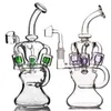 Blaue Hitman Bubber Wasserpfeifen Bongs 10-Zoll-Shisha Male Glass Dab Rig Konzentrat Oil Rigs Hookah Shisha lila grüne 14-mm-Schüssel