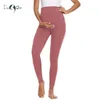 Leggings da donna Pantaloni da yoga premaman A tutta lunghezza sopra la pancia Elastico Comodo allenamento Attivo a vita alta Stretch 210918