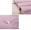 Pull d'hiver Femmes Vêtements Manches longues Solide Slash Cou Rose Pulls tricotés Tops E501 210426