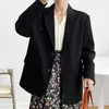Veste de costume noir à simple boutonnage de haute qualité pour femmes printemps coréen lâche élégant blazers féminins et vestes bureau dame 210607
