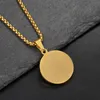 Pendant Necklaces Tree Disc Round Necklace Hip Hop Classical Fashion Jewelry Gold Silver Long Chain For Women Men1300416