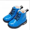 Çocuklar Çizmeler Patent Deri Bebek Erkek Kız Kış Ayakkabı Moda Çocuk Martin Boot