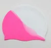 Cuffia da nuoto in silicone per bambini moda patchwork colori cappelli da piscina da bagno ragazzi ragazze bambini cuffie da nuoto all'aperto proteggono le orecchie cappello da doccia per capelli lunghi