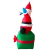 Christmas Inflatable Toys Large Santa Claus Inflatable Doll With LED Lighting Effect For Christmas Home Garden Party Decoration - EU Plug