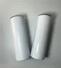 Sublimação local de armazém 20 oz de copos retos em branco fosco brilho de água skinny skinny brilho brilho branco tumbler diy camada dupla aço inoxidável