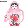 Shoulder Bags Creative Matryoshka Print Bag Women Crossbody Fashion PU Leather Phone&Purses Bolsas