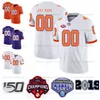 カスタム2021カレッジフットボールジャージーTRAVIS ETIENNE JR. Trevor Lawrence Justyn Ross Tee Higgins Sammy Watkins Tanner Museステッチオレンジホワイトパープル最高品質