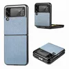 PU in pelle Natural Ultra Slim Cases Hard Hard Anti-Scratch Protettivo completo del corpo per Samsung Z Flip 3 5G Case Schermo pieghevole Borse per cellulari
