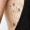 3D Geçici Dövme Su Geçirmez Sticker Vücut Sanatı Çıkartmalar Seksi Ok Tasarım Cilt Dekorasyon Göbek / Bel / Ayak Bileği / Ayak Makyajı
