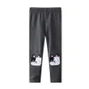 Jumping meters Baby Autumn Spring Girls Legging Pants with Animals Applique Kids Girl Skinny 210529