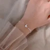 Łańcuch łańcucha motyla kryształowa bransoletka hipoalergiczna prosta podwójna biżuteria biżuteria kobiety datowanie na urok biżuterii ślub kent22