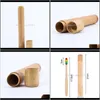 貯蔵ジャー1ピースの空の歯ブラシの箱の管の環境に優しい竹天然有機生分解可能な詰め替え可能なボトルCAQNB ZC0MO