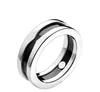 50%off fashion titanium steel love ring silver rose gold ring for lovers white black Ceramic couple ring For gift jers2322