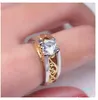 14k Gold Diamond Separation Anillos de Ring Bizuterias Hip-Hop Rock Rings for Women Men Gemstone Bijoux Femme Anel Jewelry