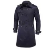 Men's Trench Coats Men Coat Classic Double Breasted Masculino Male Winter Clothing Long Jackets British Style Overcoat