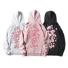 Cherry Blossom Sakura Imprimer Sweats à capuche Harajuku surdimensionné Streetwear Sweatshirts Automne Hommes / Femmes Coton Sweats à capuche CS704 210930