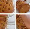 4colors Leather Desinger KidsFlower Print Chain Handbags Embossing circular Bucket Bags PU Messenger coin purse single shoulder bag kids purse