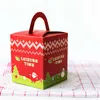StoBag 20pcs Merry Christmas Cupcake Paper Protable Box With Transparent Window Snowman Candy Chocolate Packaging Red Box 210602