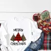 Womens Christmas Clothes Plaid Christmas Truck Merry Christmas Shirt Xmas Hoodie Pullover Lange Mouw Casual Sweatshirt 211019