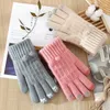 Fünf Finger Handschuhe 2021 Winter Frauen Touchscreen Baumwolle Warme Casual Damen Extra-warme Cartoon Druck Weibliche Outdoor Kleidung