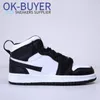 Ánimo de alta calidad Mandarin Amortiguador amortiguador zapatos para niños Mid Top Jumpman 1 Zapatillas de deporte para niños Chicos Chicas Sneaker