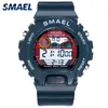 Smael Digital Wristwatches Luxury Brand Big Men Clock Cool Sport Watches for Men 50m Waterproof 0931 Men Watches Stainless Steel Q0524