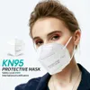 DHL DHL!!! KN95 Mask Factory Filtro al 95% Respiratore a carbone attivo monouso colorato Maschere per il viso di design a 5 strati Pacchetto individuale