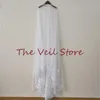 Bridal Veils Long Cathedral Wedding Cape Shawl Cloak Tulle Accessories Appliques White Ivory 3 Metres Lace