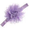2022 nouveau 20 couleurs nouveau-né bébé bandeaux fleur en mousseline de soie bandeaux enfants enfants cheveux accessoires princesse élastique Lotus coiffure