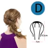 Hair Pin Fork Easy Styling Like Coiling Comb Elastic Metal Soft Stick Bun Maker DIY Accessories Braiding Tools HairClips6976201