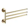 Handtuchhalter und kurze 2–4 drehbare Stangen, Kupfer-Wand-Badezimmer-Rack, Gold-Halter, Kleiderbügel