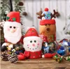 Christmas Candy Box Hanging Hand Children Creative Gift Ideas Transparent Kids Plastic Doll Jar Storage Bottle Santa Bag Sweet New Year Home Party Decorations NQO11