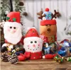 Christmas Candy Box Hanging Hand Children Creative Gift Ideas Transparent Kids Plastic Doll Jar Storage Bottle Santa Bag Sweet New Year Home Party Decorations NQO11