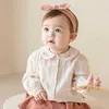 Baby Girl Clothes Set Girls Colletto ricamato Camicia a maniche lunghe + gonna pantalone 2 pezzi Abiti Kids AW001 210610