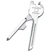 500 stks Swiss + Tech 6 in 1 Utili-Key Mini Schroevendraaier Multifunctionele EDC Tool Sleutelhanger Roestvrij staal Flat en Lock Glas Fles Opener Pocket Mes