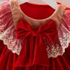 Girl's Dresses Girls Christmas For Children's Year Or Party Lace Princess Dress Suitable Baby Aged 1-4