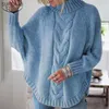 Mode Plus Größe Frauen Einfarbig Twist Pullover Europa und Amerika Pullover Winter Kleidung Verdicken Gestrickte Jumper 11848 210508