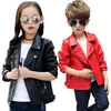 Children's Leather Jackets Spring Autumn Boys PU Leather Coat Girl Fashion Zipper Outwear Kids Jackets 788 S2