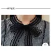 arrival Spring Blouse Women Fashion Sequins Blouse Shirt Female Long Sleeve Bow tie Office Lady Clothing Tops 912J 210401