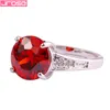 Bröllopsringar Jrose Sparking Brilliant Engagement Red White CZ Silver Ring Size 6 7 8 9 10 11 12 13 Fashion Jewelry Whole7634442