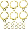50st Hooks + 100PCS Hoppa Ringar Rostfritt stål Franska trådinställningar Base Hoops för DIY Earring Smycken Göra fynd