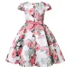 Baby Girl 3D flower Silk Princess Dress for Wedding party elegant Kids Dresses for Toddler Girl Children Fashion Clothing Q0716