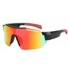 Gafas de sol para deportes al aire libre, 10 colores, gafas sin montura, montura de estilo con patrón de colores, gafas de una pieza con lentes completas