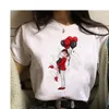 Camiseta con estampado de moda de verano para mujer, camiseta informal, ropa de calle Harajuku, camisetas blancas de manga corta, camisetas para mujer