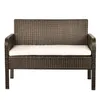 U_Style 4 Piece set Rattan Sofa sets Seating Group with Cushions, Outdoor Ratten sofa US stock a09 a52339U